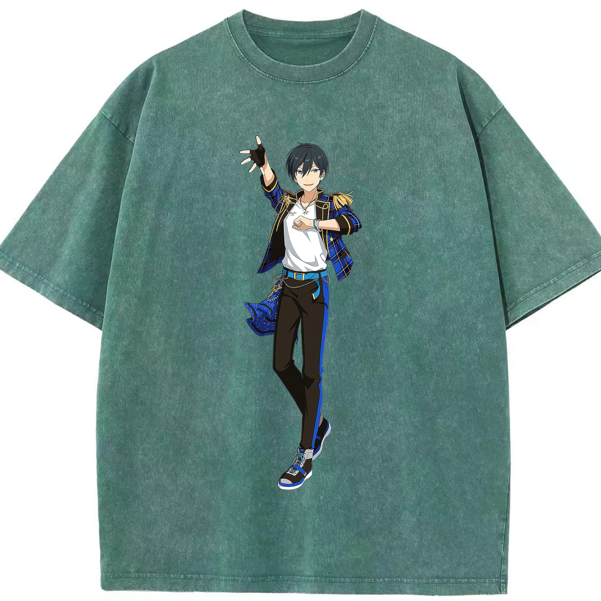 （画像用） あんさんぶるスターズ! Ensemble Stars 綿100% ヴィンテージ風 半袖Tシャツ（フロントプリント）